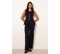 Blue Vanilla Set With Gold Button - S-M - Navy