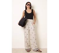 Blue Vanilla Trousers With All Over Embroidery - M-L - Stone