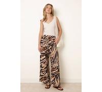 Blue Vanilla Women's Elasticated Waist Brown Slip On Trousers | Size: Small