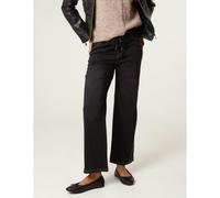 Blue Vanilla Elasticated Waist Jeans With Tie - L - Black