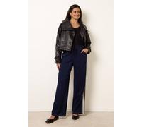 Blue Vanilla Elasticated Waist Navy Slip On Jeans Navy
