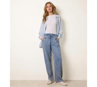 Blue Vanilla Elasticated Waist Wide Leg Jeans - L - Blue