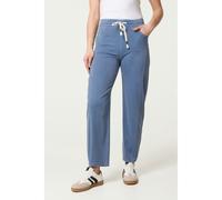 Blue Vanilla Elasticated Waistband Front Tie Stretch Trousers - L - Light Blue