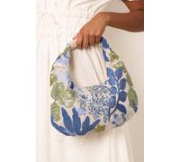 Blue Vanilla Embellished Floral Hobo Bag In Beige Beige One Size