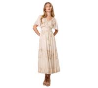 Blue Vanilla Embellished Midi Dress M/L/BEIGE