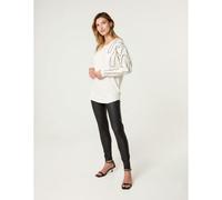 Blue Vanilla Women's Ivory Embellished Shoulder Jumper | Size: S/M Blue Vanilla Ivory S/M