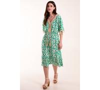 Blue Vanilla Embellished Tiered Mini Dress In Green Green