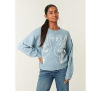 Blue Vanilla Embroidered Design Jumper - M-L - Blue