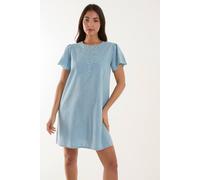 Blue Vanilla Embroidered Mini Dress Blue S