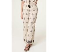 Blue Vanilla Embroidered Trousers - L - Stone