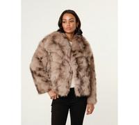 Blue Vanilla Faux Fur Coat - L - Light Brown