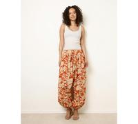 Blue Vanilla Floral Balloon Pants - Orange - S-M