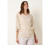 Blue Vanilla Women's Stone Floral Lace Butterfly Sleeve Blouse | Size: S/M Blue Vanilla Stone S/M