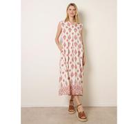 Blue Vanilla Floral Print A Line Dress - M-L - Wine