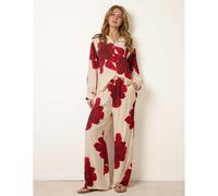 Blue Vanilla Floral Print Co-Ord Set - S-M - Red