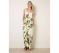 Blue Vanilla Floral Print Wide Leg Jumpsuit - M-L - Green