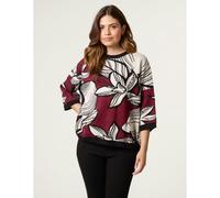 Wine Flower Pattern Jumper Blue Vanilla Wine One Size