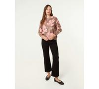 Blue Vanilla Flower Sequin Detailed Jumper - S-M - Brown