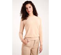 Blue Vanilla Fluffy Knit Scoop Neck Jumper In Stone Stone