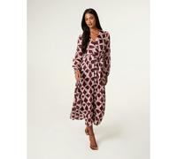 Blue Vanilla Wine Geometric Metallic Wrap Maxi Dress Wine S