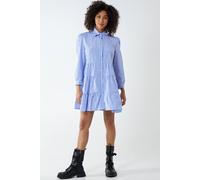 Blue Vanilla Gingham Tiered Dress In Light Blue Light Blue S/M
