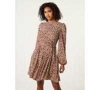 Blue Vanilla Women's Brown Godet Dress With Self Tie | Size: 8 Blue Vanilla Brown 8