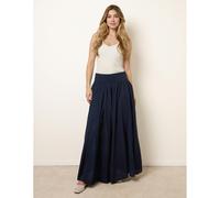 Blue Vanilla Women's Navy Godet Hem Jersey Waist Skirt | Size: Medium/Large Blue Vanilla Navy M/L