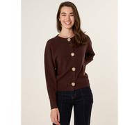 Blue Vanilla Gold Flower Button Cardigan - UK 6-8 - Brown