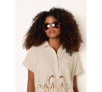 Blue Vanilla Gold Frame Aviators With Polarised Lense - One Size