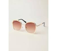 Blue Vanilla Gold Frame Oversized Sunglasses - One Size