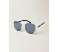 Blue Vanilla Women's Gold Side Frame Oversized Sunglasses Blue Vanilla Gold One Size
