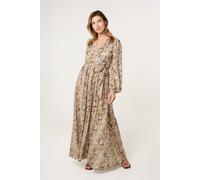 Blue Vanilla Gold Snake Print Long Dress Gold S