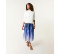 Blue Vanilla Gradient Colour Pleated Skirt - Navy - S-M
