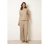 Blue Vanilla Women's Stone Grandad Collar Oversized Top | Size: Medium Blue Vanilla Stone M