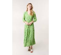 Blue Vanilla Women's Green Abstract Button Front Belted Dress | Size: S/M Blue Vanilla Green S/M