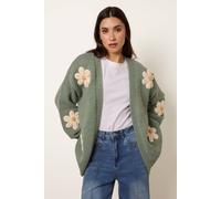 Blue Vanilla Green Daisy Large Flower Cardigan Green M/L