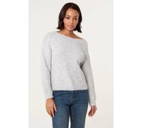 Blue Vanilla Bow Knit Cardigan - M-L - Grey