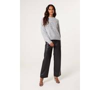 Blue Vanilla Women's Grey Diamond Sequin Jumper | Size: Medium/Large Blue Vanilla Grey M/L