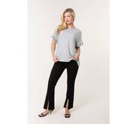 Blue Vanilla Women's Grey Sequin Trim Oversized Top | Size: S/M Blue Vanilla Grey S/M