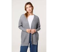 Blue Vanilla Women's Grey Textured Cardigan Blue Vanilla Grey One Size