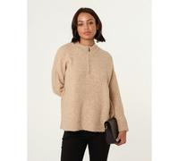 Blue Vanilla Half Zip Jumper - UK 18-20 - Beige