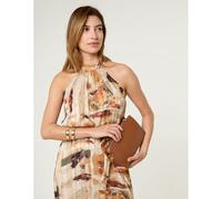Blue Vanilla Halter Neck Belted Dress - UK 18 - Multicoloured