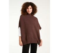 Blue Vanilla High Neck Oversized Ribbed Tabard Jumper - One Size - Brown