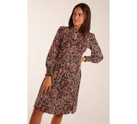 Blue Vanilla High Neck Printed Midi Dress Multi