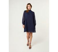 Blue Vanilla High Neck Shift Dress - UK 10 - Navy