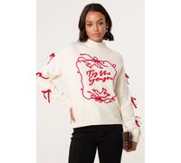Blue Vanilla Ivory Christmas Tis The Season Jumper Ivory M