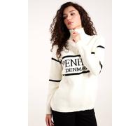 Blue Vanilla Zip Neck Logo Jumper - One Size - Ivory