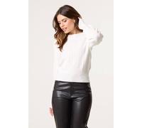 Blue Vanilla Puff Sleeve Textured Jumper - M - Ivory