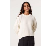Blue Vanilla Ivory Round Neck Sequin Detailed Jumper Ivory One Size