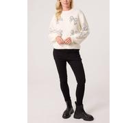 Blue Vanilla Ivory Sequin Bow Jumper Ivory M/L